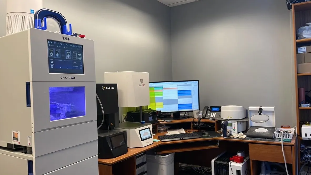 In-office CAD/CAM milling equipment at Radiant Dental Care